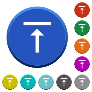 Dikey hizalama üst yaslanmış düğmeleri