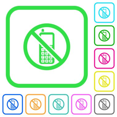 Cep telefonu canlı renkli düz simgeler izin verilmez