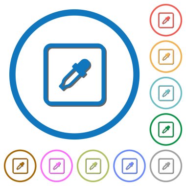 Gölgeler ve anahatlar içeren nesne renk simgeleri alın