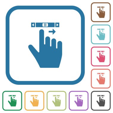 sağ el kaydırma sağ hareket basit simgeler