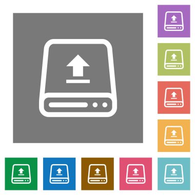 Sabit disk kare düz simgelerden yükleme