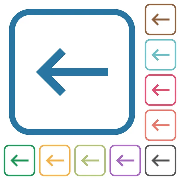 Onglet clavier icônes simples — Image vectorielle