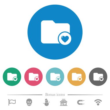 Favori dizin düz yuvarlak simgeler