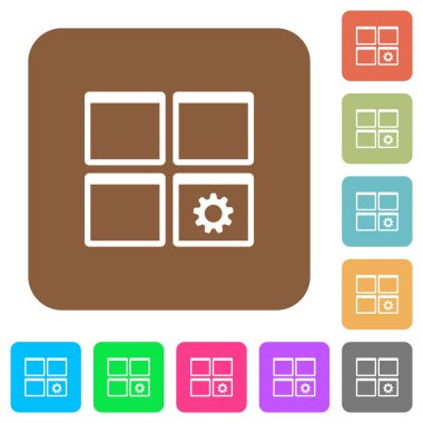 Dashboard ayarlar yuvarlak kare düz simgeler