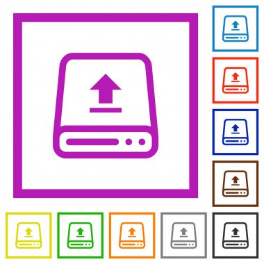 Sabit diskten düz çerçeveli simgelere yükleme