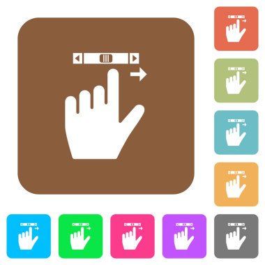 sol el kaydırma sağ hareket yuvarlak kare düz simgeler