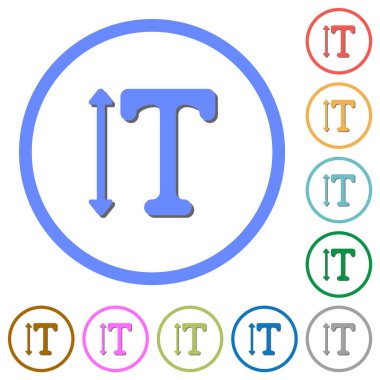 Yazı tipi yüksekliği simgelerini gölgeler ve anahatlar ile ayarlama