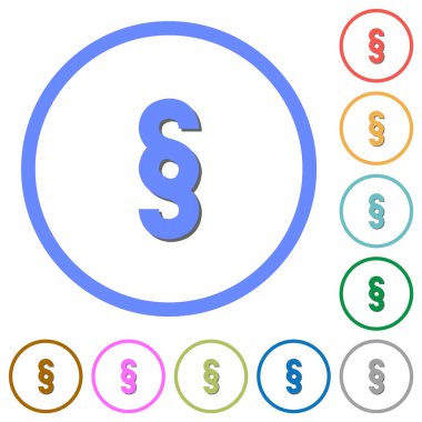 Gölgeler ve anahatlar içeren paragraf simgesi simgeleri