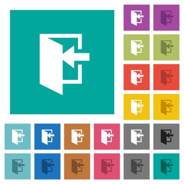 Kare düz çok renkli simgeler girin