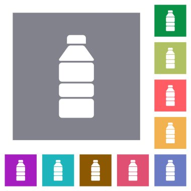 Su şişesi kare düz simgeler