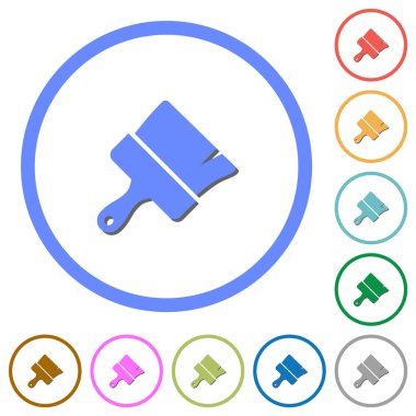 Gölgeler ve anahatlarla fırça simgelerini boyama