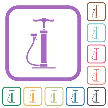Parlak basit simgeleri ile hava pompası
