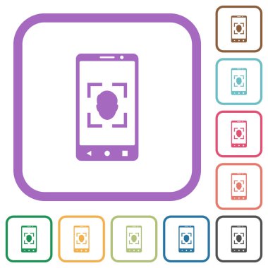 Mobil yüz algılama basit simgeler