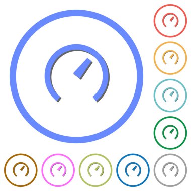 Hız göstergesi kutsal kişilerin resmi ile gölgeler ve anahatlar