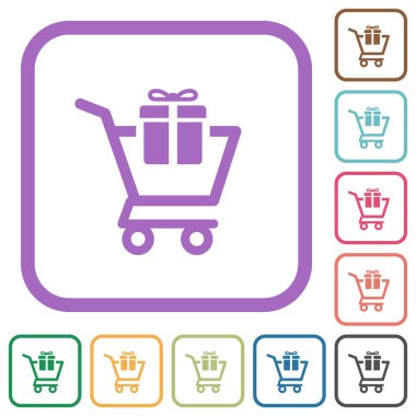 Hediye alışveriş basit simgeler