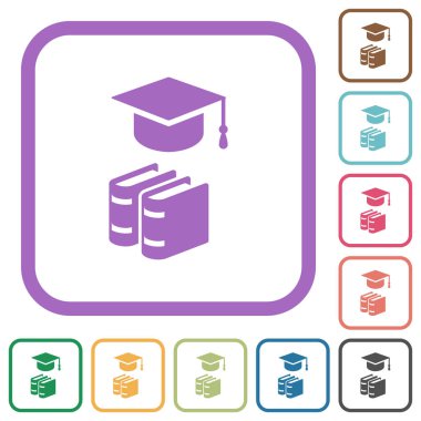 Kitap basit simgeler ile Mezuniyet kapağı