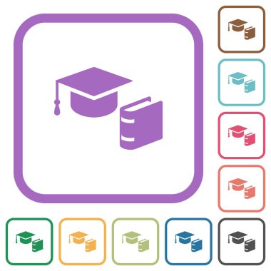 Kitap basit simgeleri ile Mezuniyet kapağı