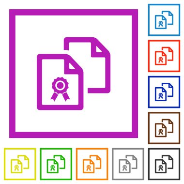 Sertifikadüz çerçeveli simgeleri kopyalama