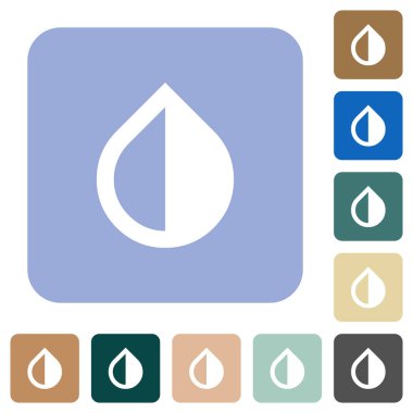 Renkleri ters çevir kare düz simgeler