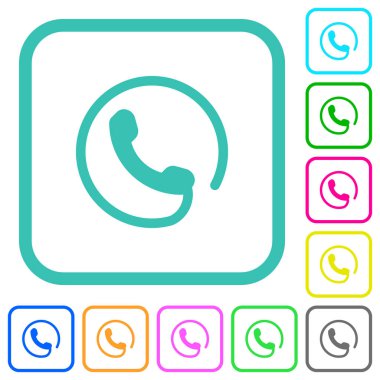 Yardım hattı canlı renkli düz simgeler