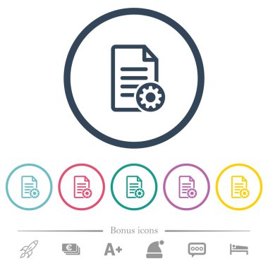 Yuvarlak anahatlarda belge ayarları düz renk simgeleri