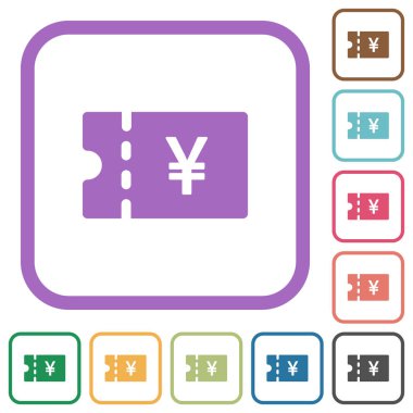 Japon Yeni indirim kupon basit simgeler