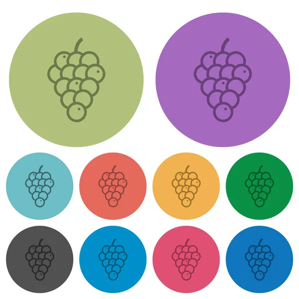 Цвет винограда темнее плоские иконки — стоковый вектор