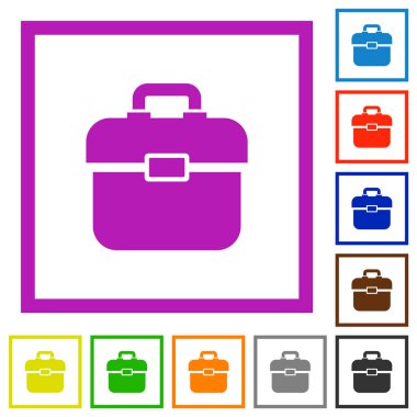 Araç kutusu düz çerçeveli simgeler