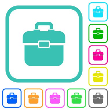 Araç kutusu canlı renkli düz simgeler