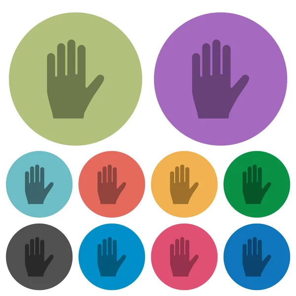 Left hand color darker flat icons — Stock Vector