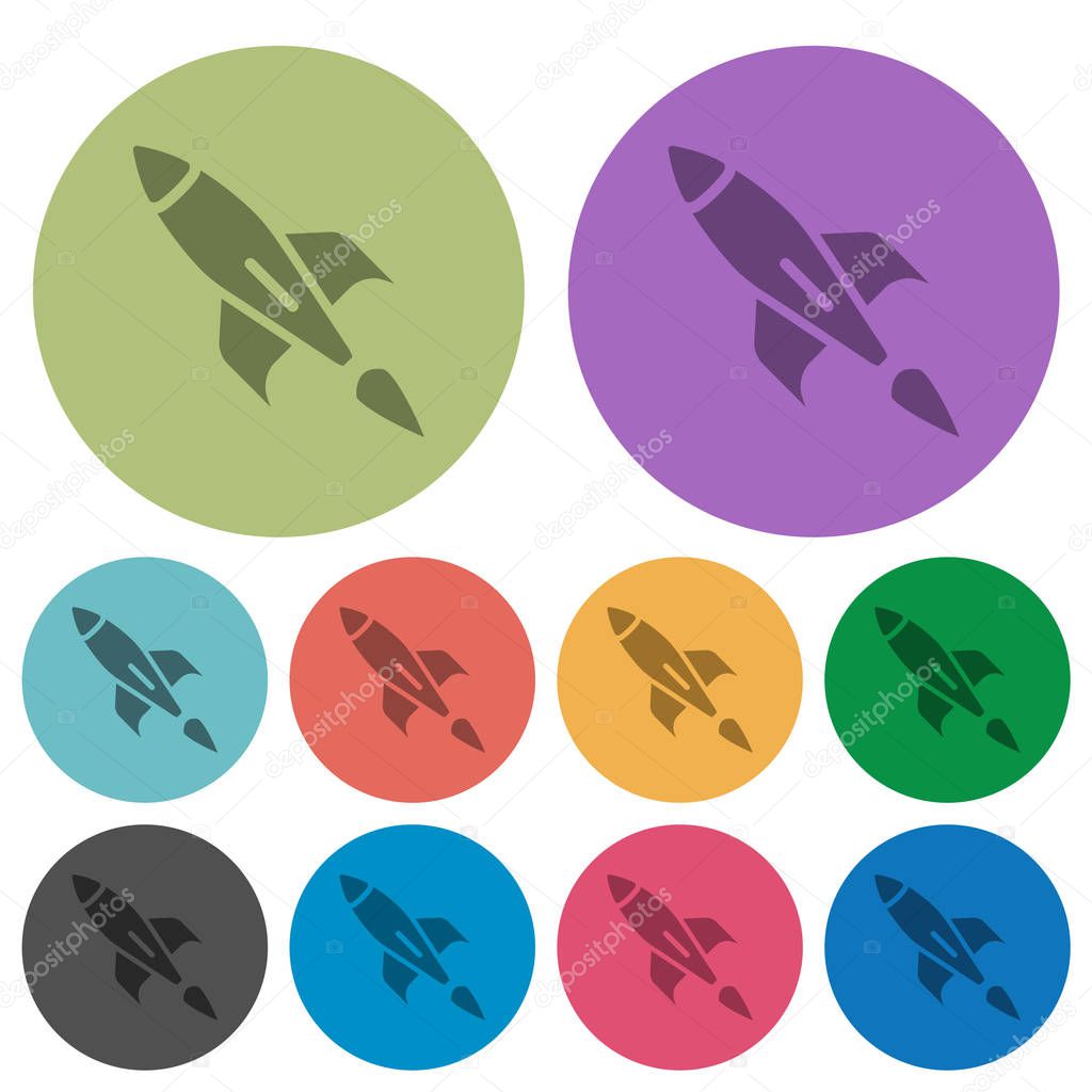 Rocket color darker flat icons