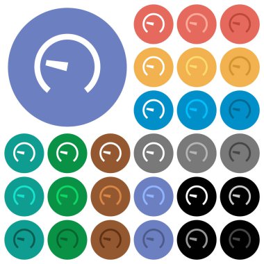 Hız düz çok yuvarlak simgeler renkte