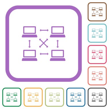 İçerik dağıtım ağı basit simgeler
