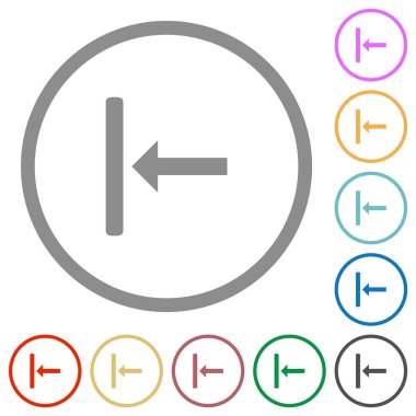 Anahatları ile sol düz simgeleri Hizala