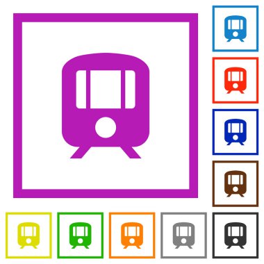 Düz çerçeveli simgeleri eğitin