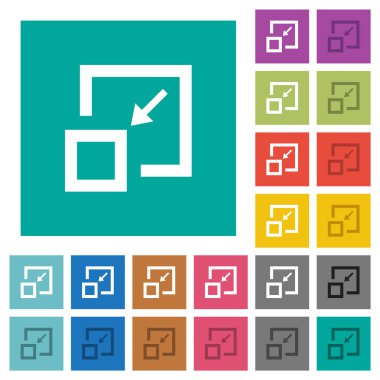 Pencereyi kare düz çok renkli simgeleri küçült
