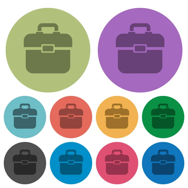 Boîte à outils couleur foncée icônes plates — Image vectorielle