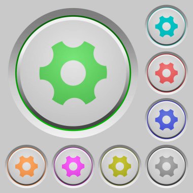 Batık düğmelerdeki tek çark renk simgeleri