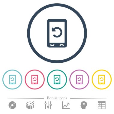 Yuvarlak hatlarda düz renk simgelerini tekrar ara. 6 bonus simgesi dahil.