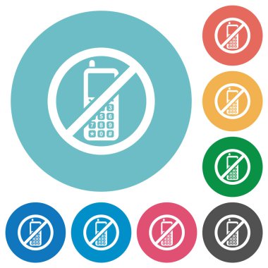 Yuvarlak renk arkaplan üzerinde düz beyaz simgelere izin verilmiyor