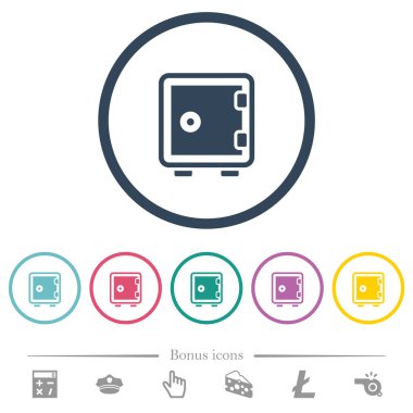 Yuvarlak çizgilerde tek güçlü düz renk simgeleri. 6 bonus simgesi dahil.