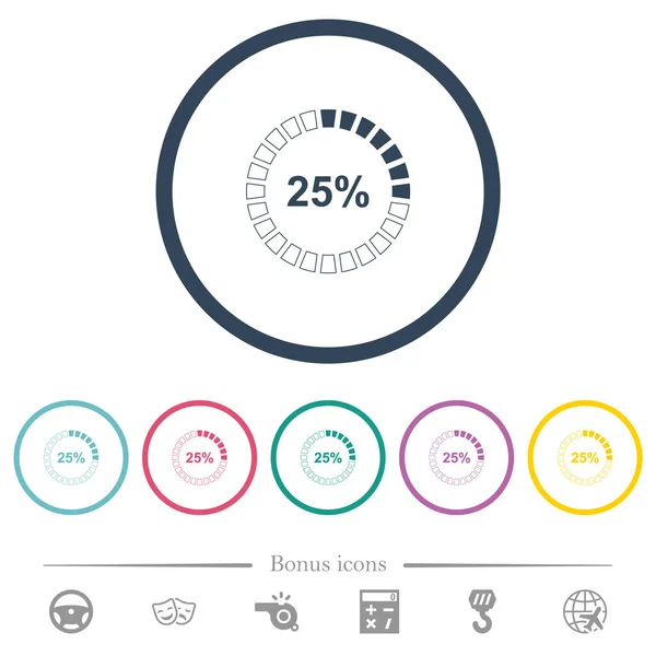 Завантажені Піктограми Плоского Кольору Круглих Контурах Бонусних Піктограм Включено — стоковий вектор