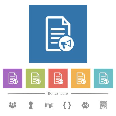 Audiobook kare arkaplanda düz beyaz simgeler. 6 bonus simgesi dahil.