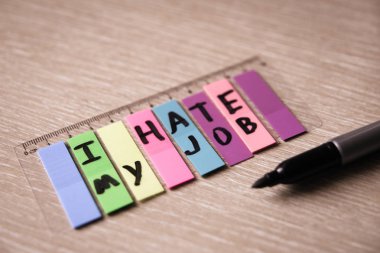 Nefret ediyorum benim iş, office çıkartmaları mesaj