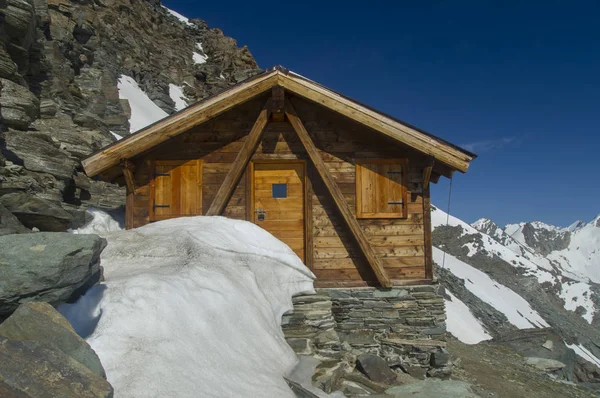 Hut Alpine Mountains Italy Aosta Valley — Stock Photo, Image
