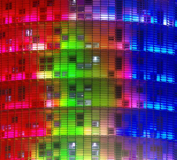 modern ofis renk ışıklı gece Binası