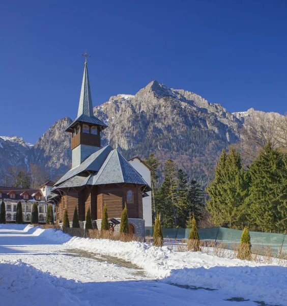 Caraiman Kostel Rumunsku Bucegi Hory — Stock fotografie