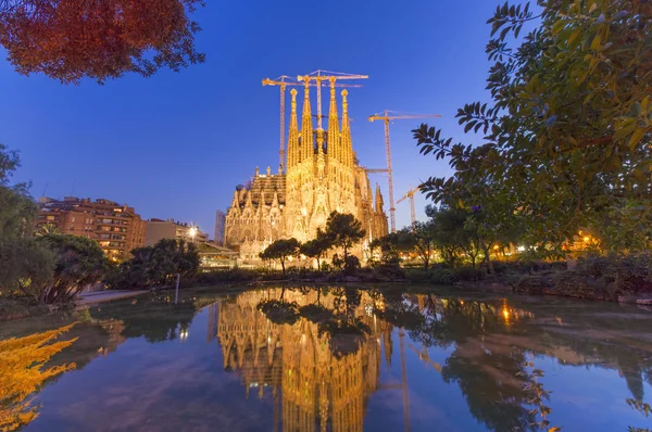 Barcelona Spain September 2011 Sagrada Familia Cathedral Construction Barcelona Spain — Stock Photo, Image