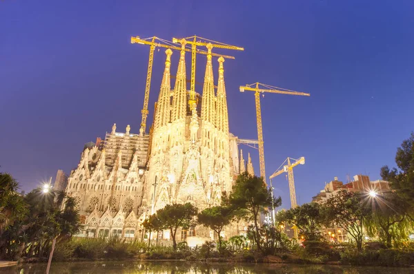 Barcelona Spanya Eylül 2011 Yapım Aşamasında Barcelona Spanya Sagrada Familia — Stok fotoğraf