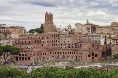 Kalıntıları Trajan Forumu (Foro di Borghese'nin) Roma, İtalya